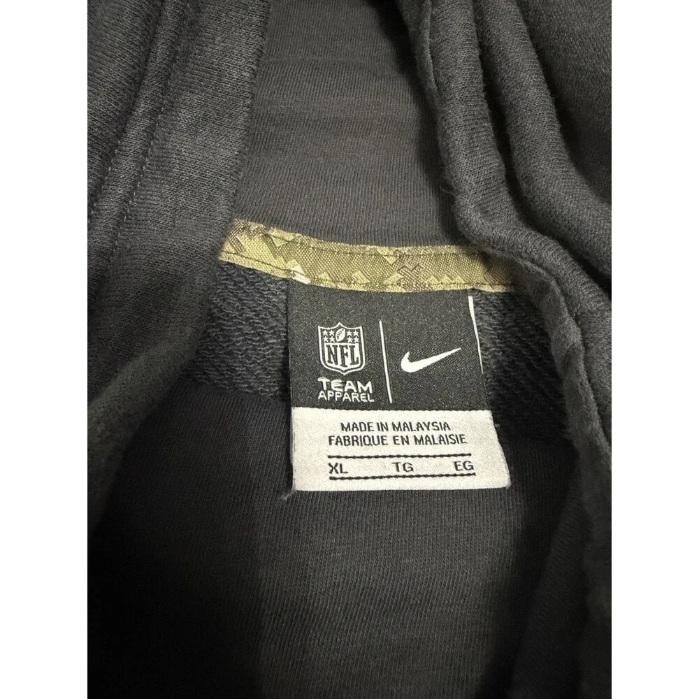 Nike Dallas Cowboys Salute To Service Sweatshirt Womens XL Gray Swoosh Cowl Neck